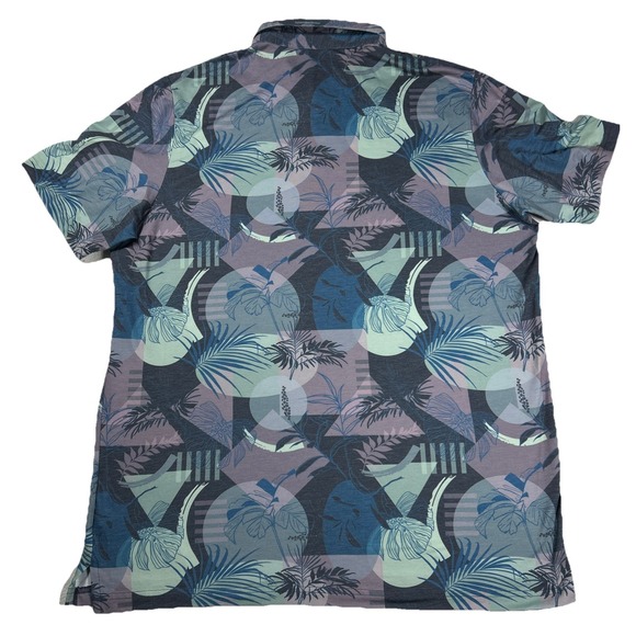 Travis Mathew Heater Series XXL Featherweight Polo Shirt Tropical Print Golf - Picture 2 of 5